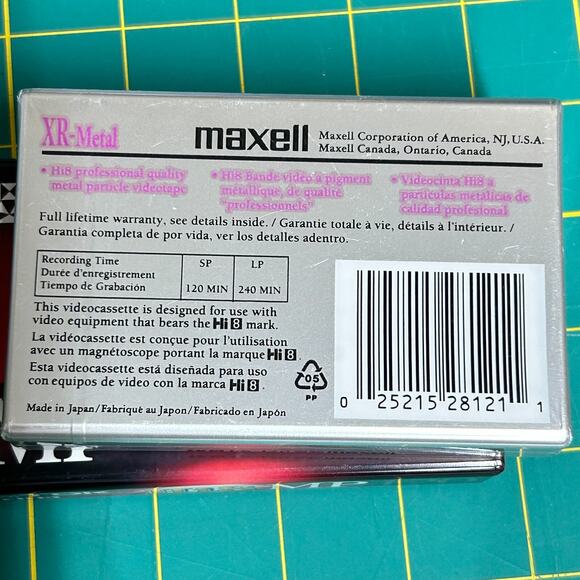 Lot of 3 Hi8 Digital8 Cassette Tapes Blank Video Cassette Sony/TDK/Maxell NEW - Picture 8 of 13